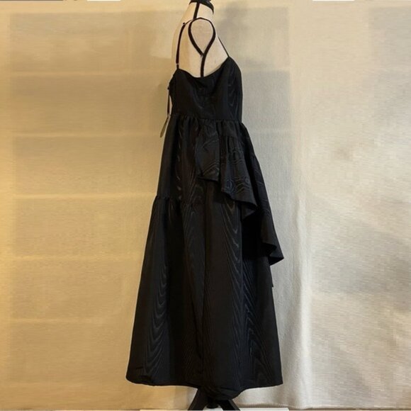 NWT Kate Spade x Target black tiered asymmetrical ruffle midi tank dress - Picture 5 of 14